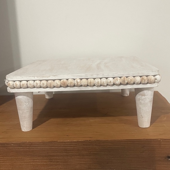 BOHEMIAN White Wooden Decorative Stand - Picture 3 of 9